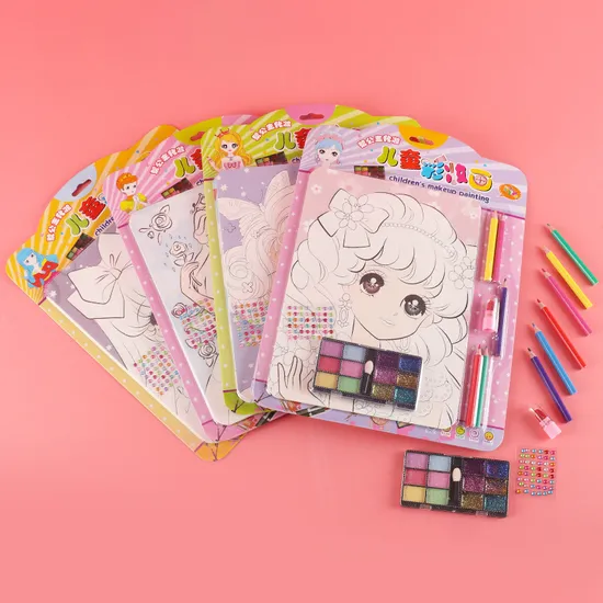 Kid DIY Makeup Painting Set Makeup Gift Watercolor Painting by Hand Painted Shadow Toy