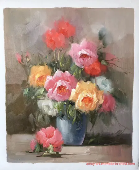 Handmade Modern Impressionistic Flower Canvas Oil Paintings 