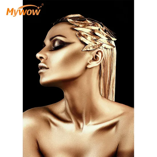 2023 African Black Girl Luxury Crystal Wall Art Painting 