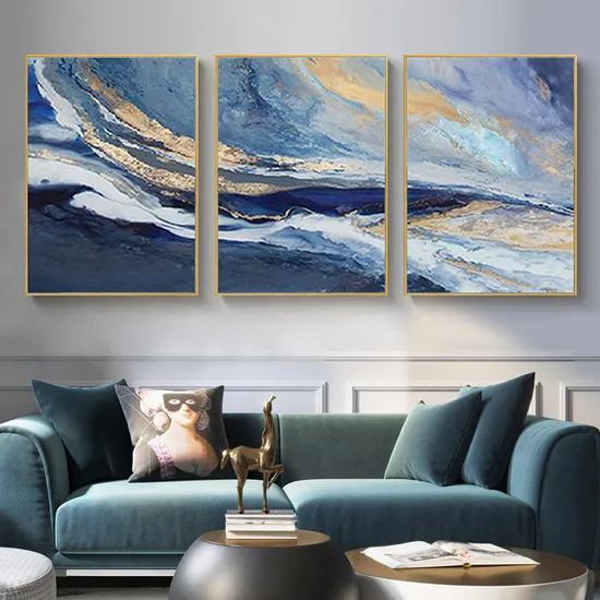 Modern Islamic Wall Art Home Decoration Sea View Scenery Crystal Porcelain Painting 