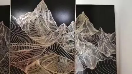 Modern Style 3D Ultra Clear Low Iron Glass Painting (MR