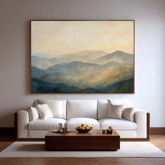 100% Handmade Modern Abstract Landscape Decorative Oil Paintings on Canvas