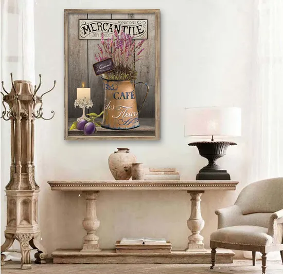Wall Decor Painting Pine Cones on Wood Home Decoration Painted Antique Letters Europe Lovely Angels Wall Art Paintings 