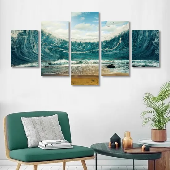 City Landscap of London Bridge Canvas Print Decorative Picture Frameless Picture for Decorating Living Room Hanging Painting 