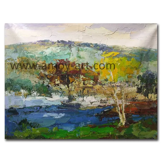 Modern Decoration Abstract Landscape Oil Painting on Canvas 