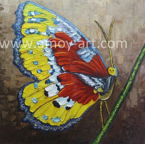 Handmade Butterfly Decorative Acrylic Oil Paintings for Wall Decoration 