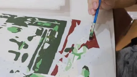 DIY Painting by Numbers Cartoon Animals Modern Acrylic Kit Calligraphy Painting for Children 20X20cm 