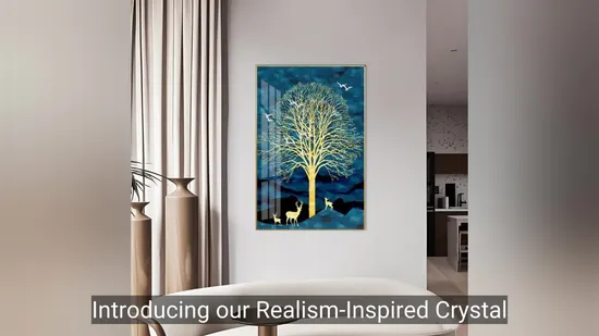 Exquisite Wall Art Crystal Porcelain Painting: Customized Size for Home Canvas Decoration 