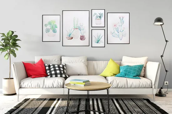 H600mm*400mm Decorative Art Green Leaf Glass