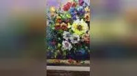 Handmade Reproduction Flower Landscape Canvas Oil Painting for Wall Decoration 